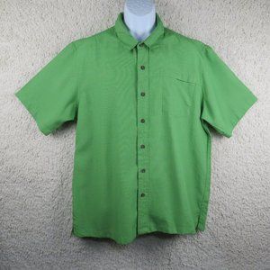 Nordic Track* Men's Short‎ Sleeve Button Down Straight Hem Pocket Shirt~ Size XL